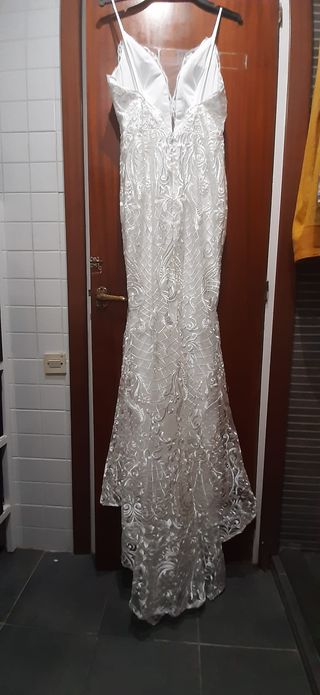 Nuevo vestido novia blanco encaje