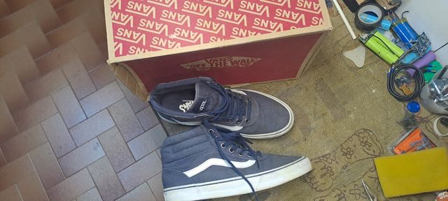 Vans Scarpe Alte Blu Usate
