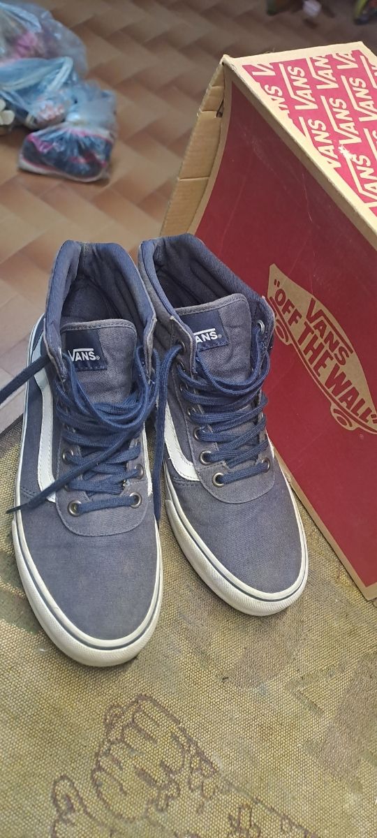Vans Scarpe Alte Blu Usate