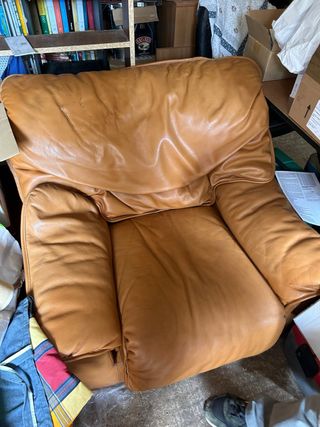 Poltrona in pelle - Marrone