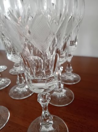 Bicchieri cristallo incisi - 12pz molati a mano