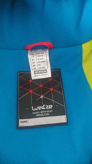 Giubbotto Sci Wedze Decathlon 12A