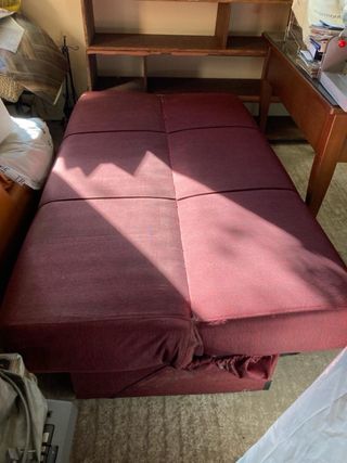 Divano letto rosso