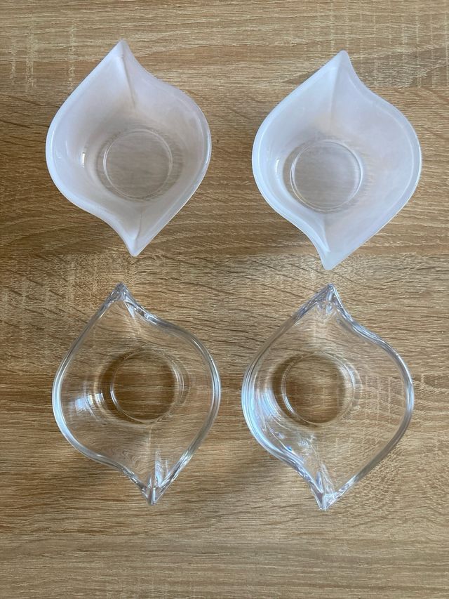 Set 4 portantipasto spezie vetro satinato luminarc