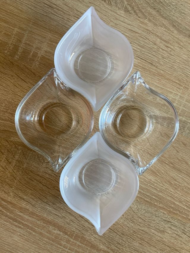 Set 4 portantipasto spezie vetro satinato luminarc