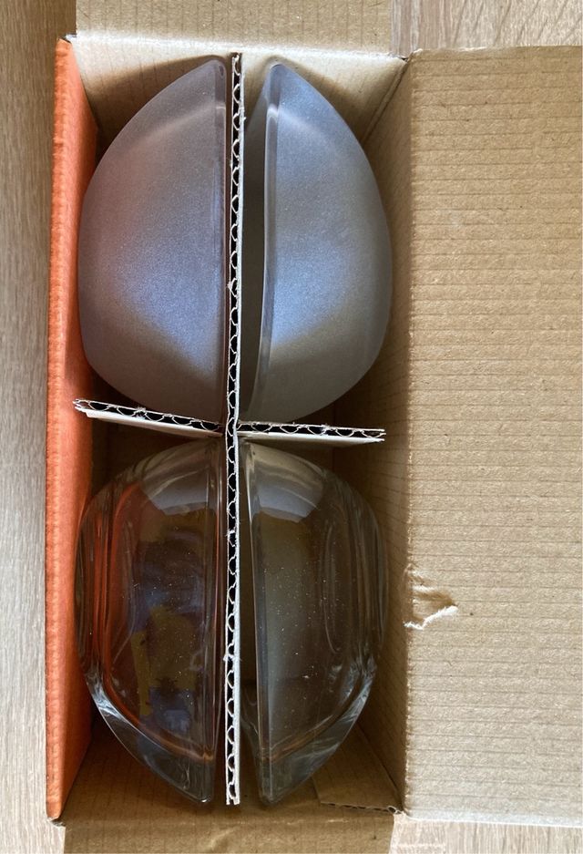 Set 4 portantipasto spezie vetro satinato luminarc