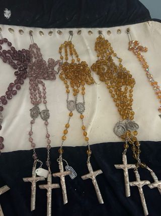 Rosario plata antiguo