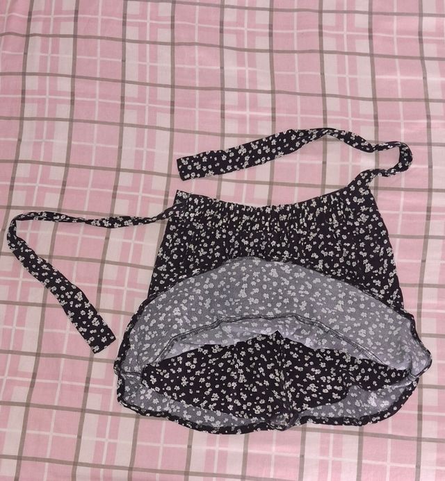 Falda negra floral - Mini