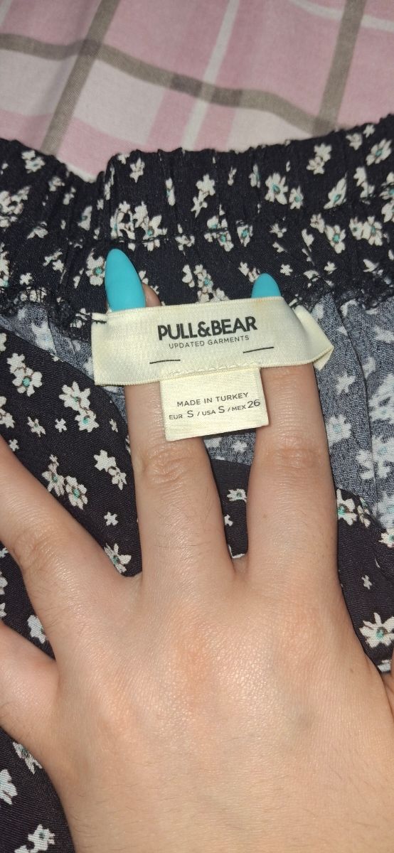 Falda negra floral - Mini