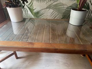 Mesa madera + 6 sillas - marrón 1.40cmX0’90cm