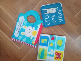 Bebés: Libros, sonajeros; peluche; pelotas