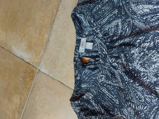 Blusa Loft Estampada Blanco y Negro Talla XL