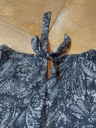 Blusa Loft Estampada Blanco y Negro Talla XL