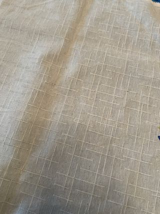 Caminho de Mesa Bordado - Azul e Branco
