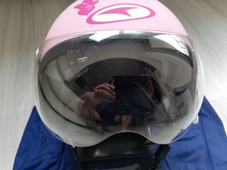 Casco moto Axo jet rosa talla M