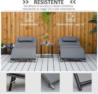 Set 2 Lettini Prendisole Richiudibili, Sdraio da G