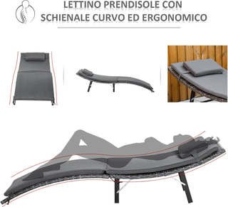 Set 2 Lettini Prendisole Richiudibili, Sdraio da G