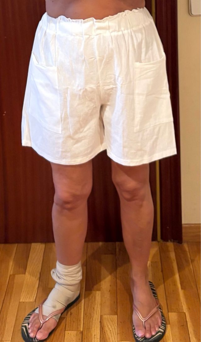 Shorts blancos mujer - Talla L