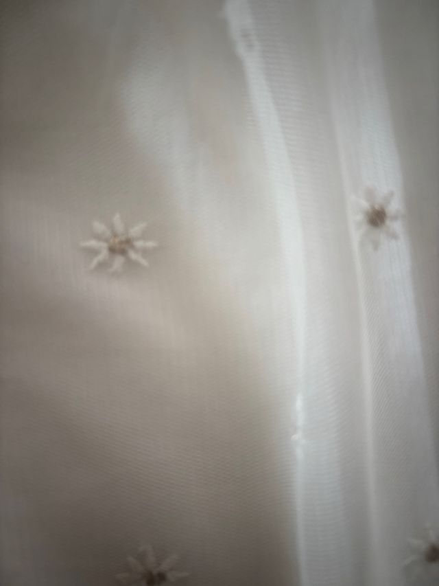 Vestido niña flores blanco 5-6