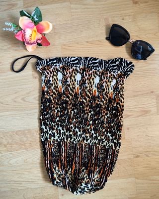 Saco Mochila Leopardo Vintage