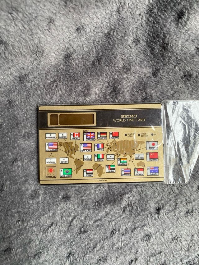 Tarjeta Seiko World Time