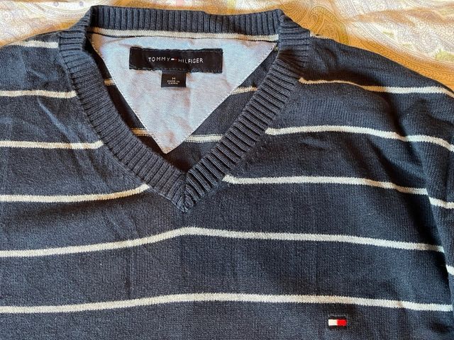Jersey Tommy Hilfiger rayas azul marino M