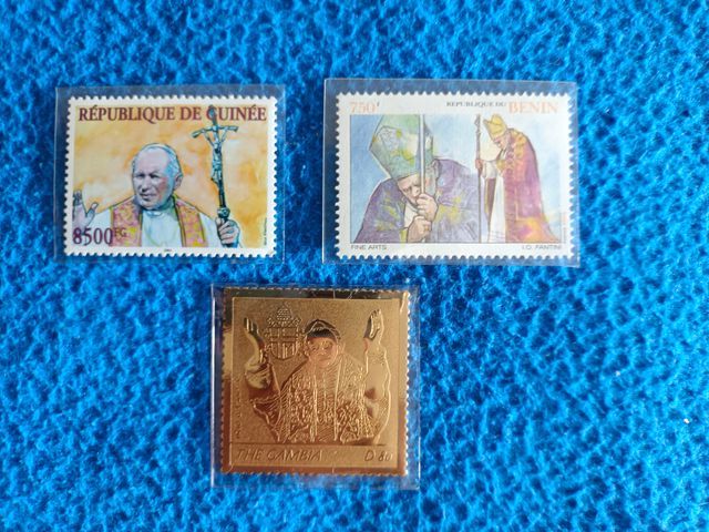 3 Francobolli Papa Giovanni Paolo II