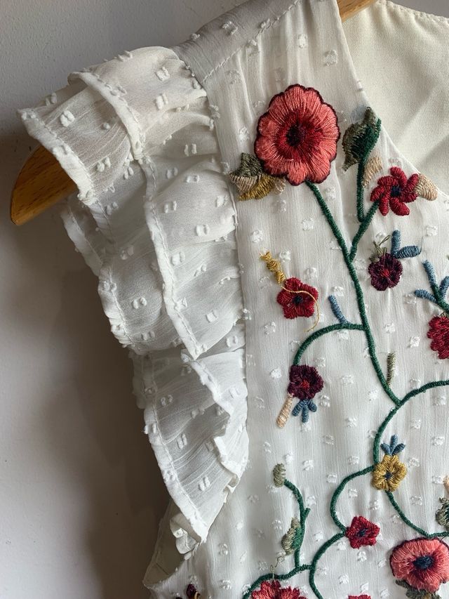 Blusa Zara blanca - Talla S