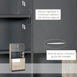 Mobile Cucina Credenza Moderna Salvaspazio con 2 a