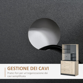 Mobile Cucina Credenza Moderna Salvaspazio con 2 a