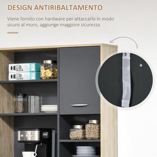 Mobile Cucina Credenza Moderna Salvaspazio con 2 a