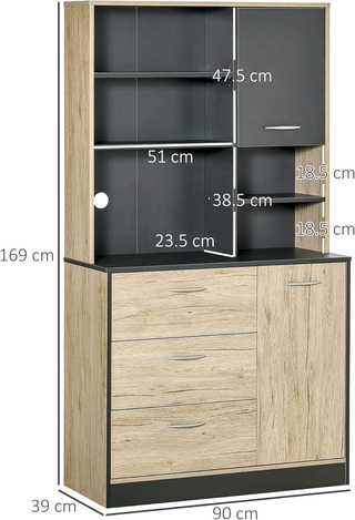 Mobile Cucina Credenza Moderna Salvaspazio con 2 a