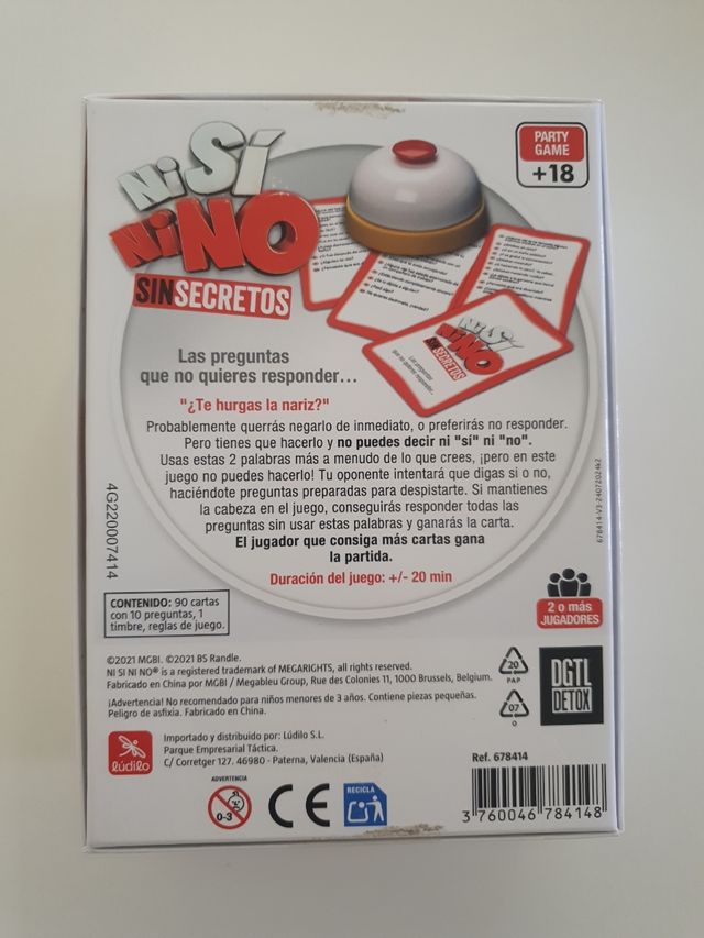 Ni Si Ni No Sin Secretos - Juego Mesa