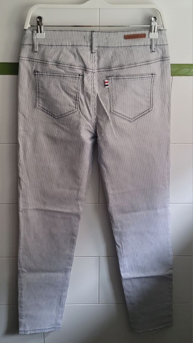 Pantalón verano rayas azules Tintoretto 38