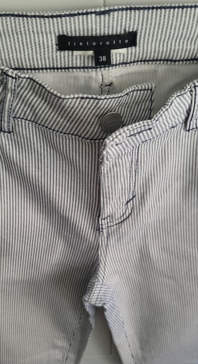 Pantalón verano rayas azules Tintoretto 38
