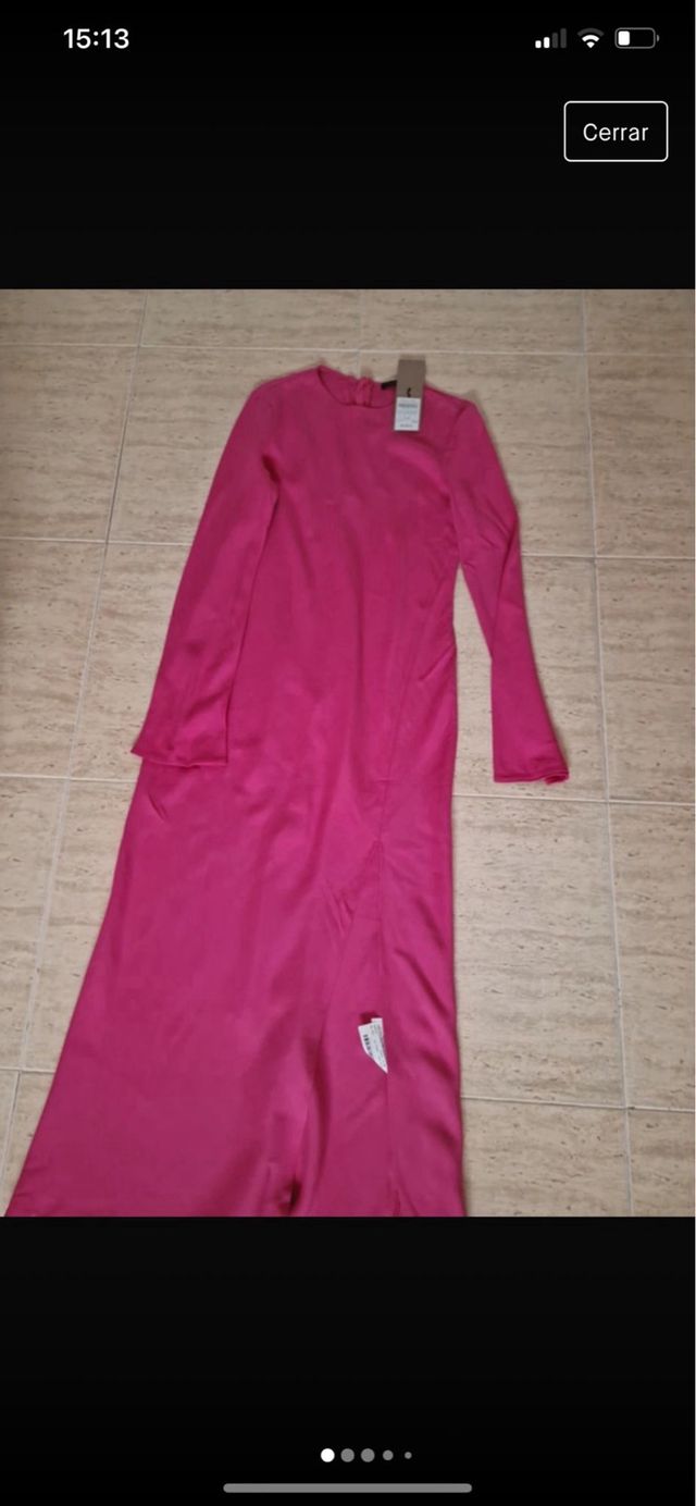 Abito lungo Massimo Dutti fucsia