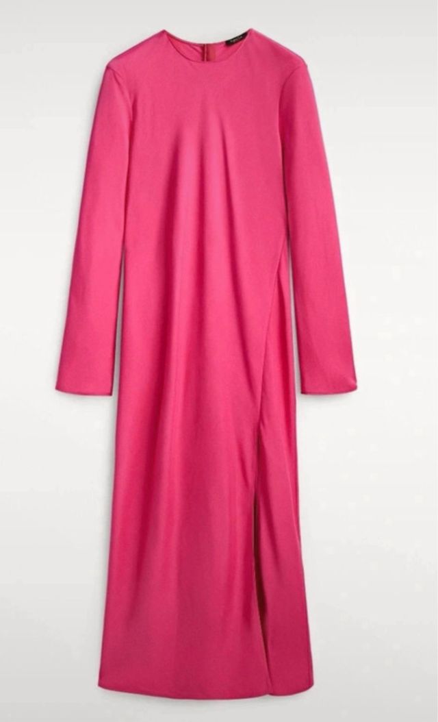 Abito lungo Massimo Dutti fucsia