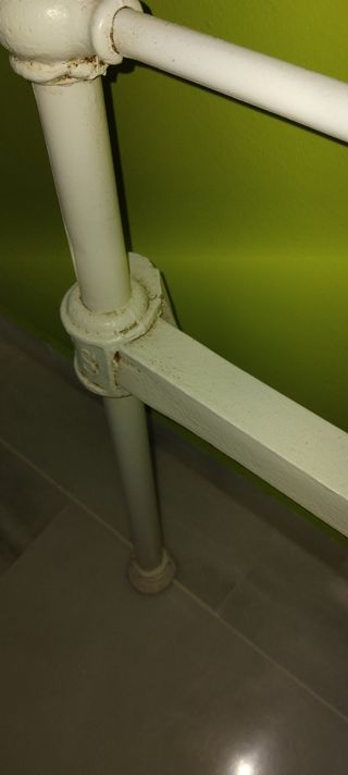 Cabecero blanco hierro forja