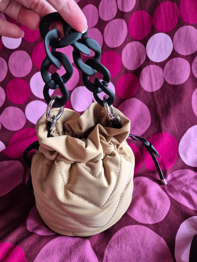 Bolso bombonera beige | bandolera