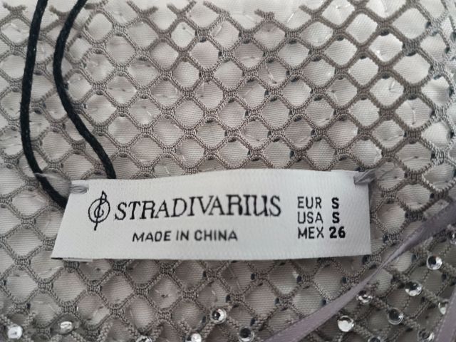Top rejilla Stradivarius plata - T-S