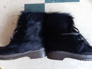 Botas Invierno Nieve Pelo Conejo y Lana Merina