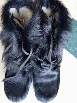 Botas Invierno Nieve Pelo Conejo y Lana Merina