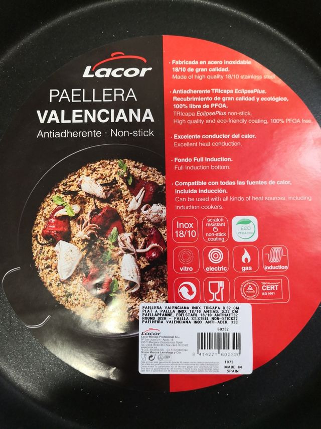 Paellera Valenciana Lacor 32cm