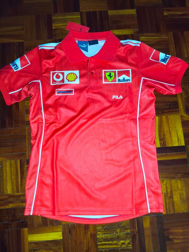 Polo Ferrari rojo talla S
