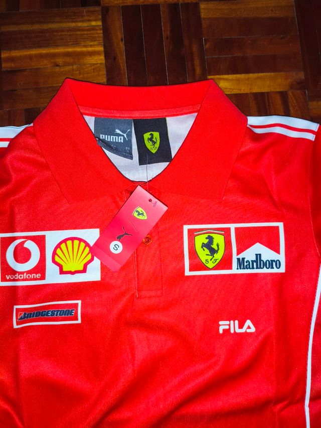 Polo Ferrari rojo talla S