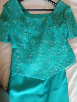 Traje madrina turquesa