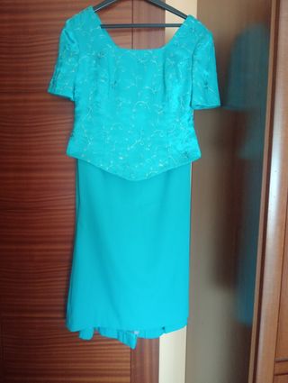 Traje madrina turquesa