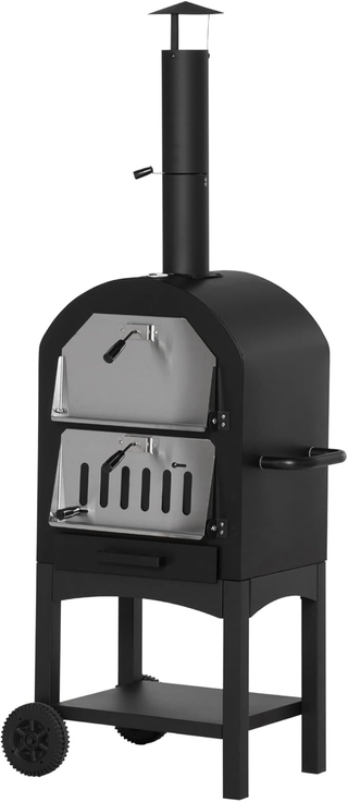 Forno per Pizza e Barbecue a Carbone Portatile, Fo