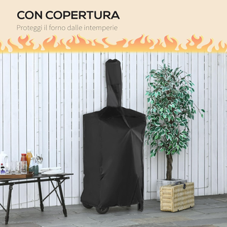 Forno per Pizza e Barbecue a Carbone Portatile, Fo