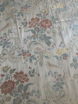 Tessuto Damascato Beige Multicolor